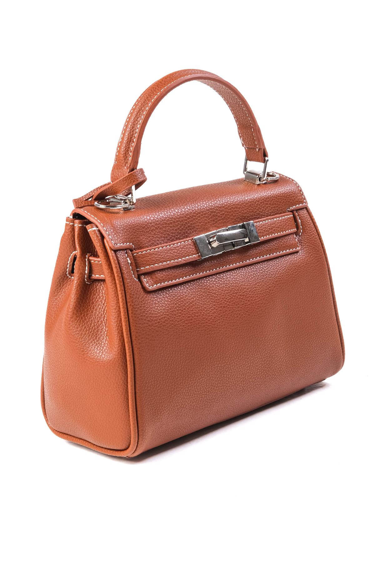 Taba Renk Küçük Boy El ve Omuz Çantası