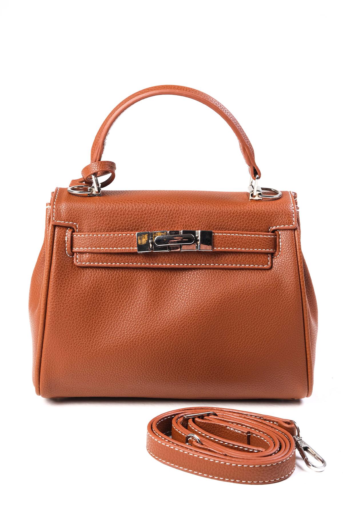 Taba Renk Küçük Boy El ve Omuz Çantası