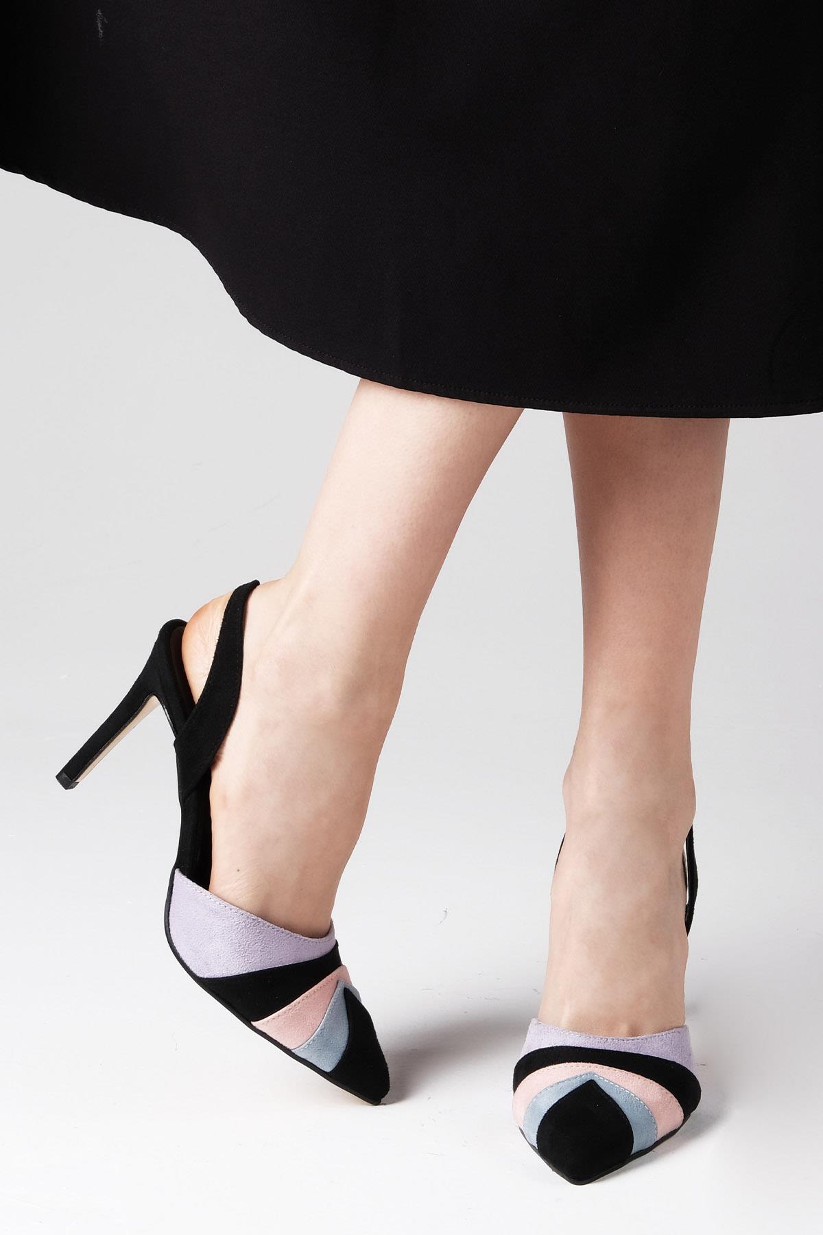 Valentina Multi Renk Topuklu Ayakkabı