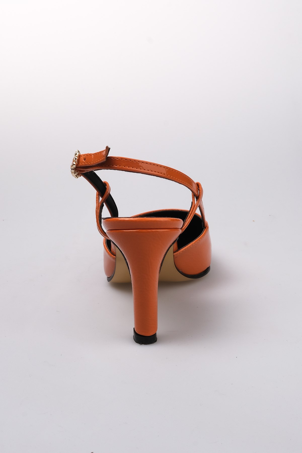 Virginia Turuncu Renk Rugan Topuklu Ayakkabı