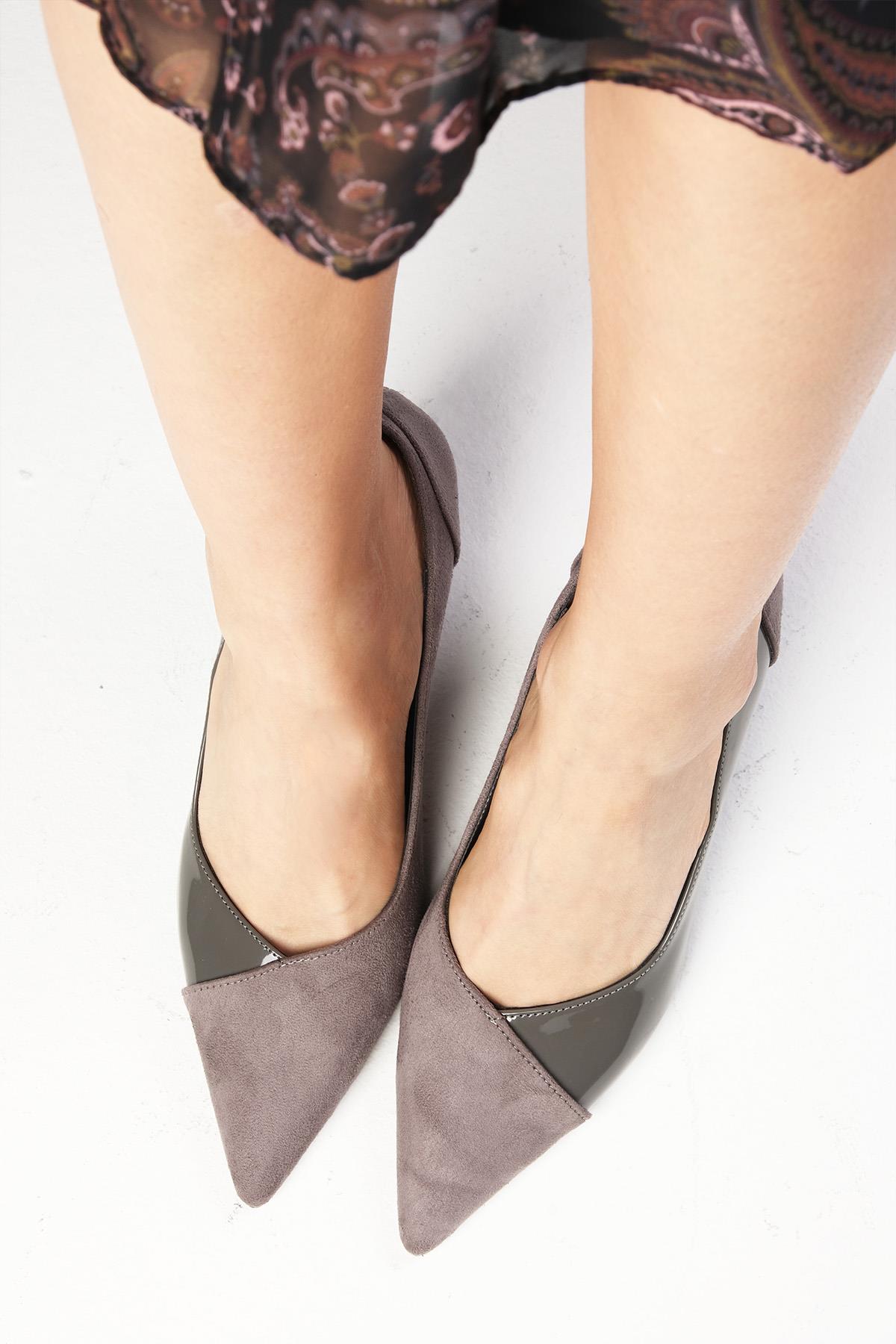 Wendy Gri Renk Topuklu Ayakkabı