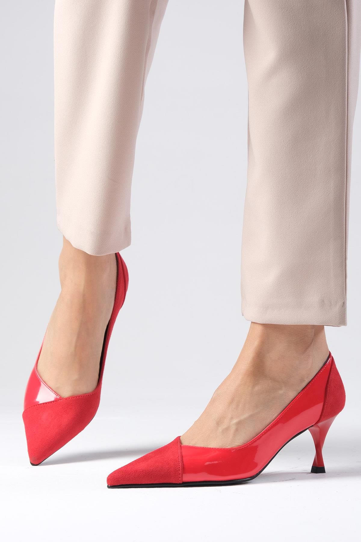 Wendy Kırmızı Renk Topuklu Ayakkabı