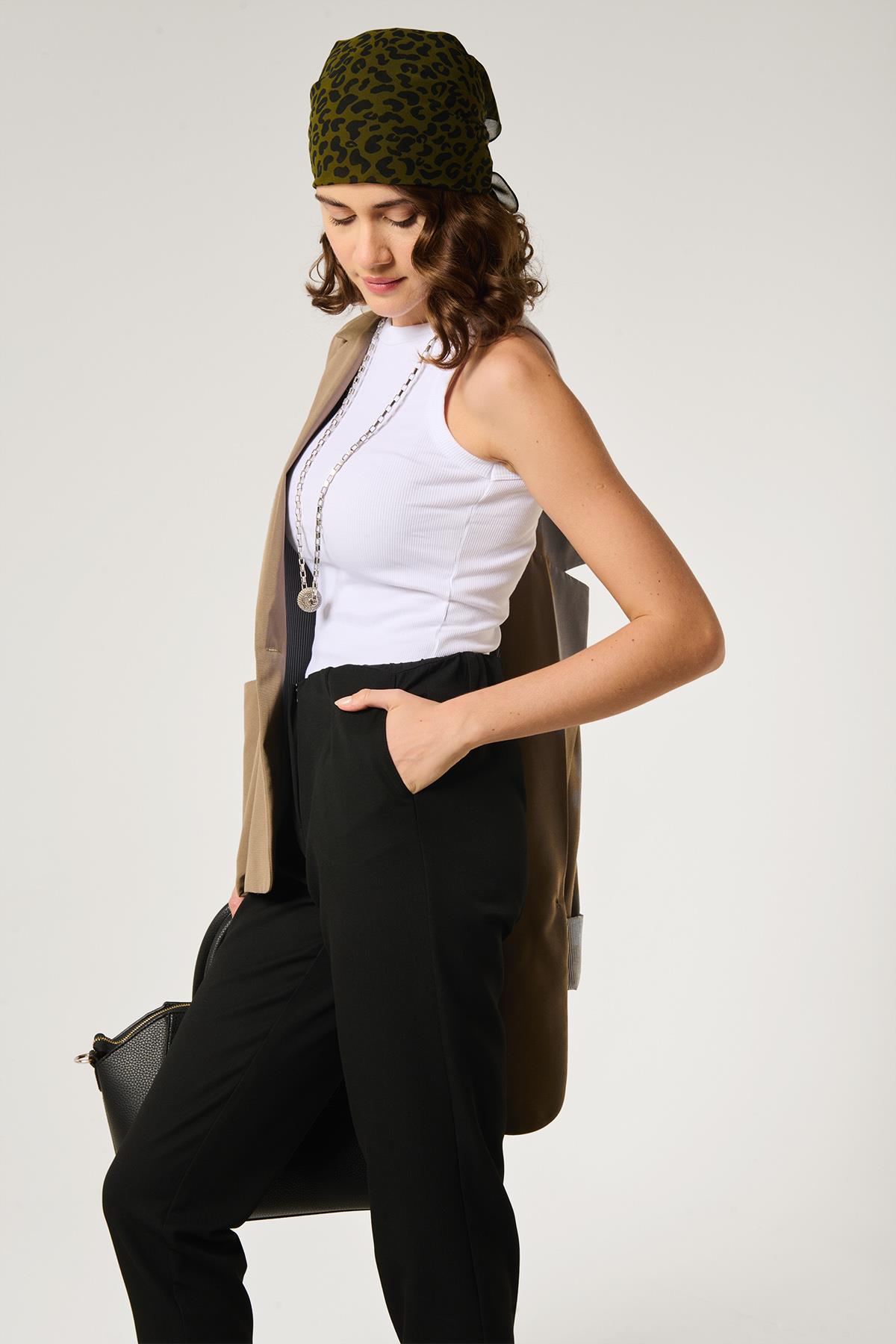 Yağ Yeşili Oversize Ceket