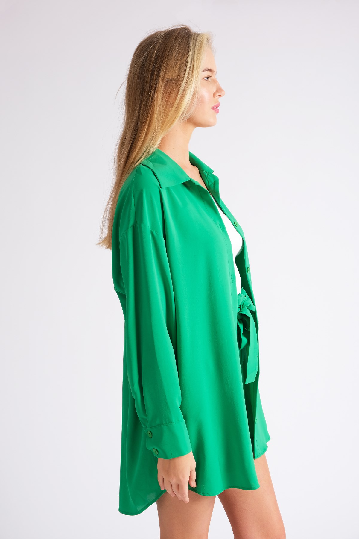 MIOROPA Yeşil Renk Kadın Tunik Gömlek