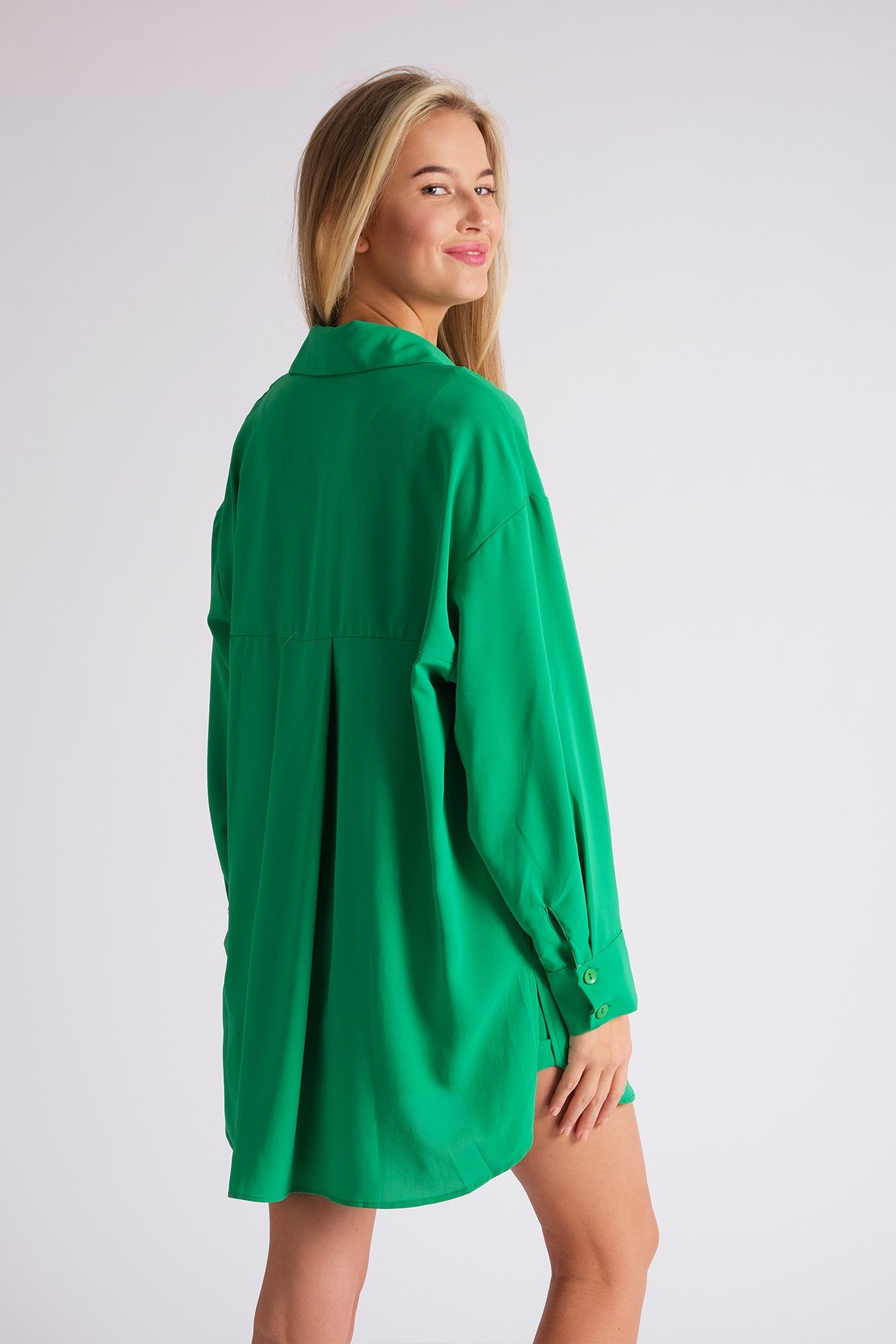 MIOROPA Yeşil Renk Kadın Tunik Gömlek