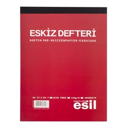 Esil Eskiz Defteri A4 Ciltli 140 Gr. 210X297 mm 40 Sayfa