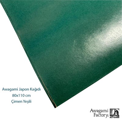 Awagami Aharlı Japon Kağıdı 80x110 cm Çimen Yeşili 65 gr