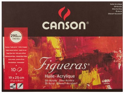 Canson Figueras Yapışkanlı Blok 19x25cm 290gr 10Syf