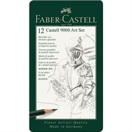 Faber Castell 9000 Dereceli Kurşun Kalem Art Set (8B-2H)