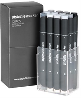 Stylefile Marker 12li Neutral Grey Set
