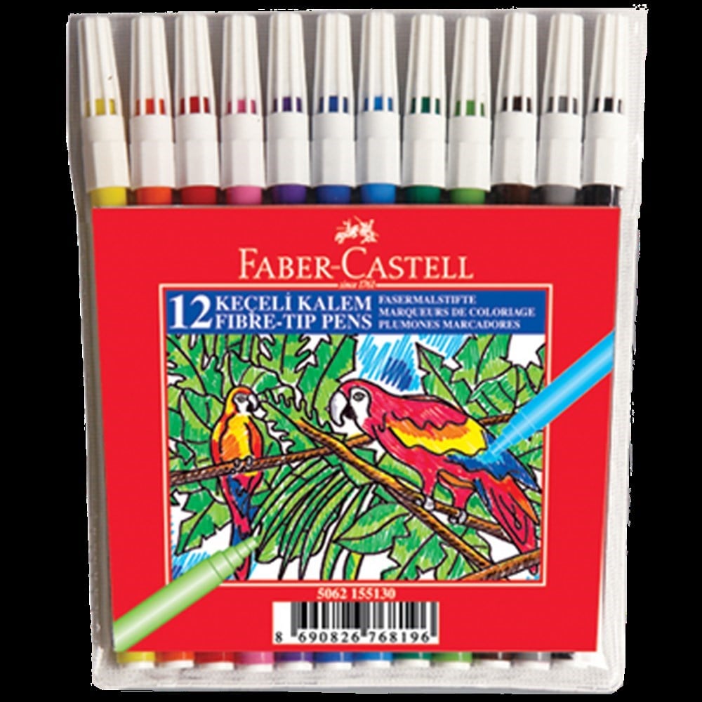 Faber- Castell Keçeli Kalem 12 renk | Karin Sanat