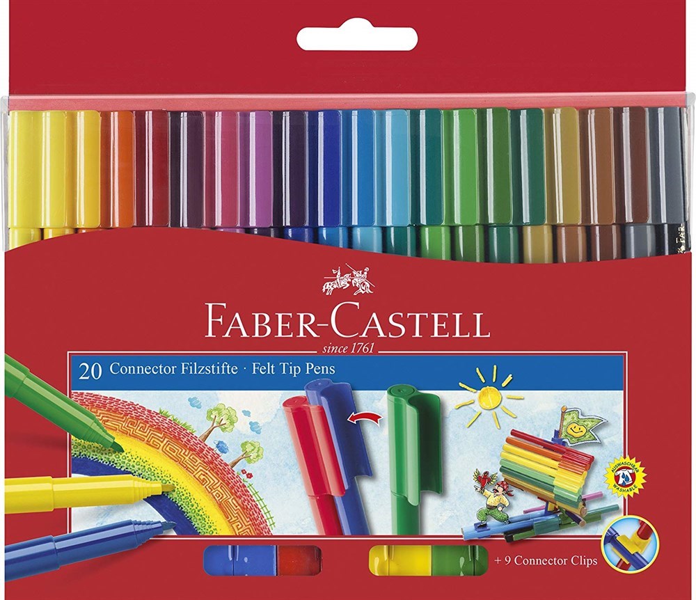 Faber- Castell Eğlenceli Keçeli Kalem 20li | Karin Sanat