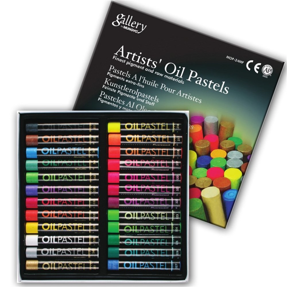 Mungyo Gallery Soft Oil Pastels Set of 12 - Fluorescent Colors