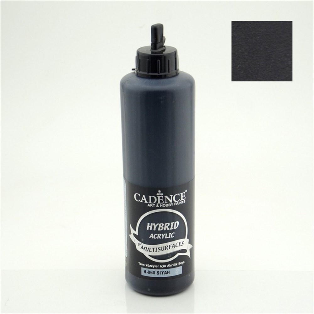 Cadence Hybrid Multisurface Akrilik Boya 500 ml H060 Siyah | Karin Art  Supplies