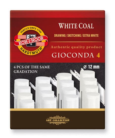Koh-i Noor Gioconda White Coal Beyaz Kömür Füzen 4'lü 8692/4 Hard