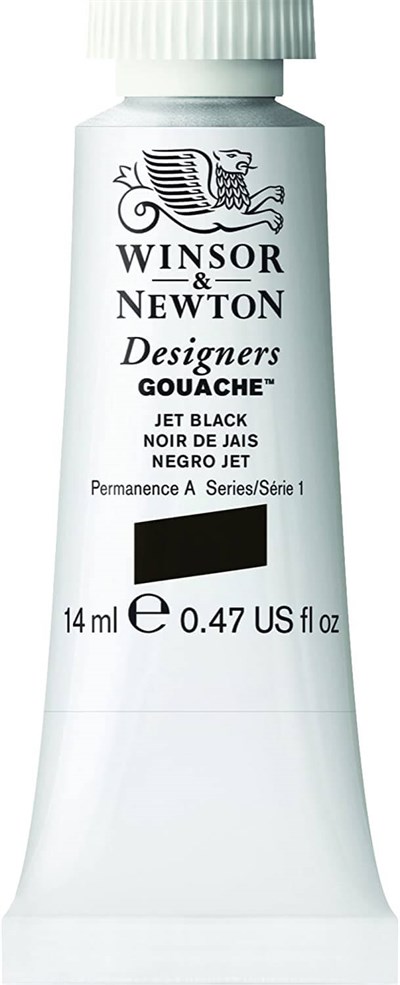 Winsor & Newton Designers Guaj Boya 14 ml Jet Black 335