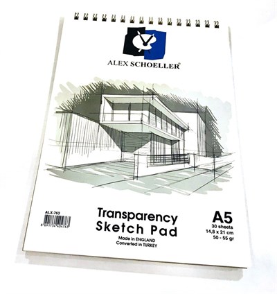 Alex Schoeller Transparency Sketch Pad Eskiz Bloğu 55 Gr A5