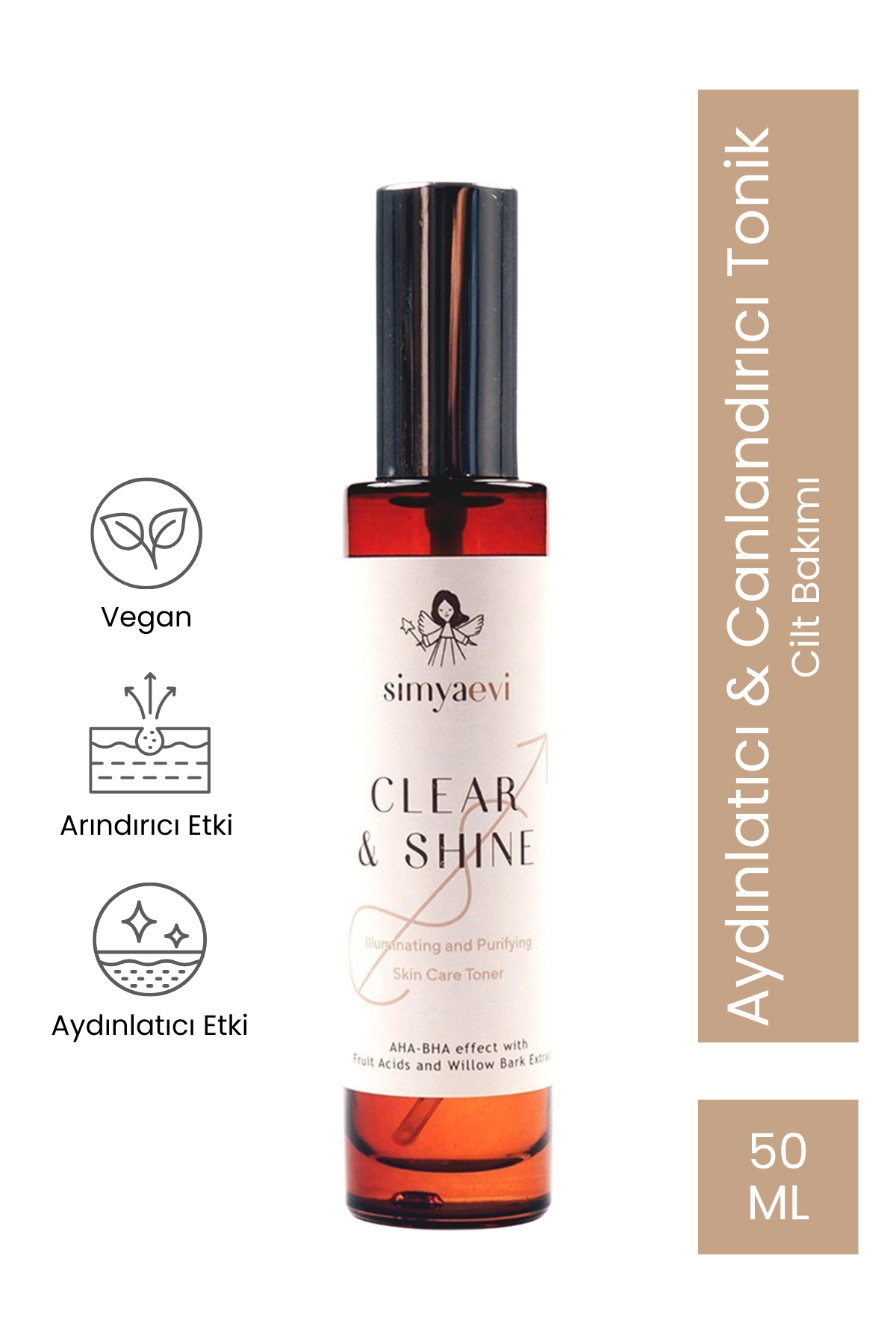 Clear&Shine Aydınlatıcı ve Canlandırıcı Tonik - Simya Evi - Cilt Bakımı