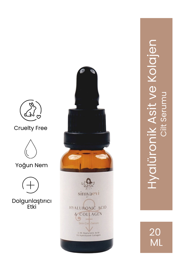 Hyaluronik Asit ve Kolajenli Cilt Bakım Serumu (20 ML) - Simya Evi - Cilt Bakımı