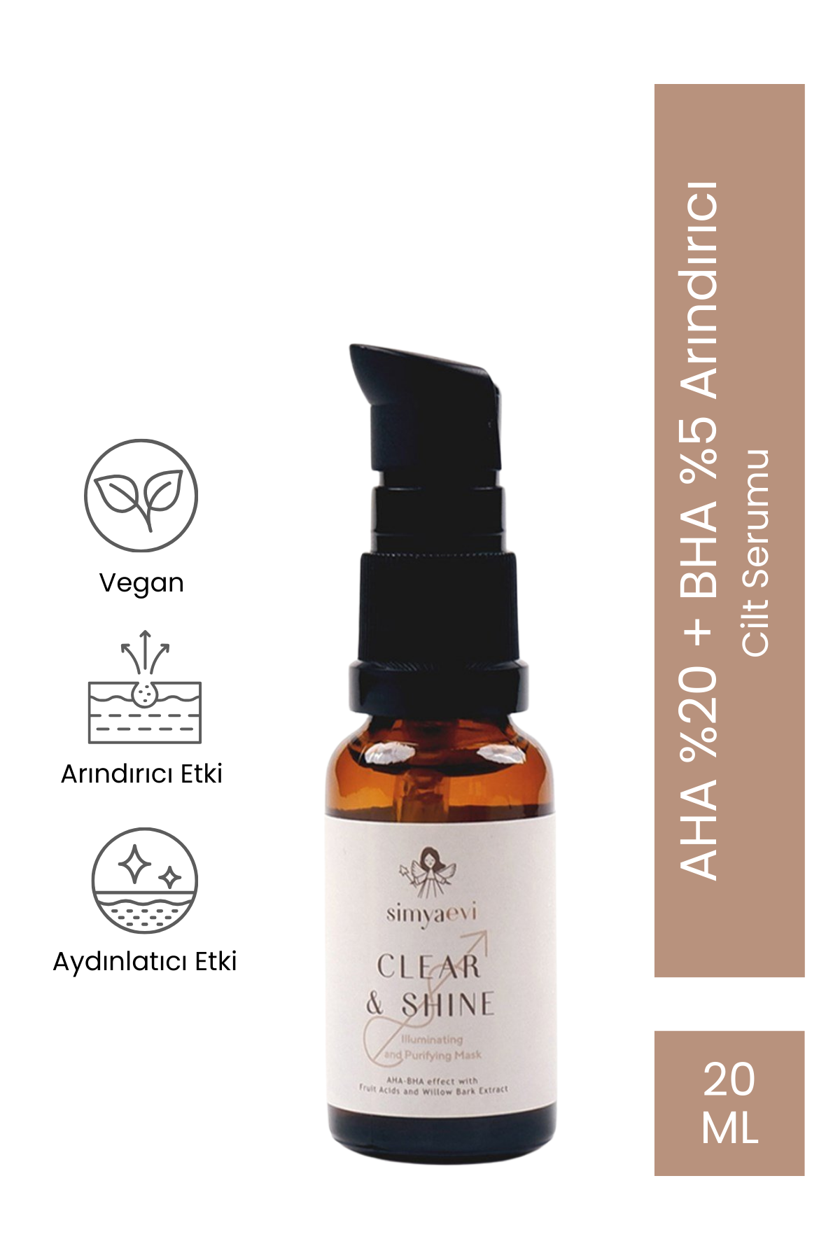 Clear&Shine Aydınlatıcı ve Canlandırıcı Maske - Simya Evi - Cilt Bakımı