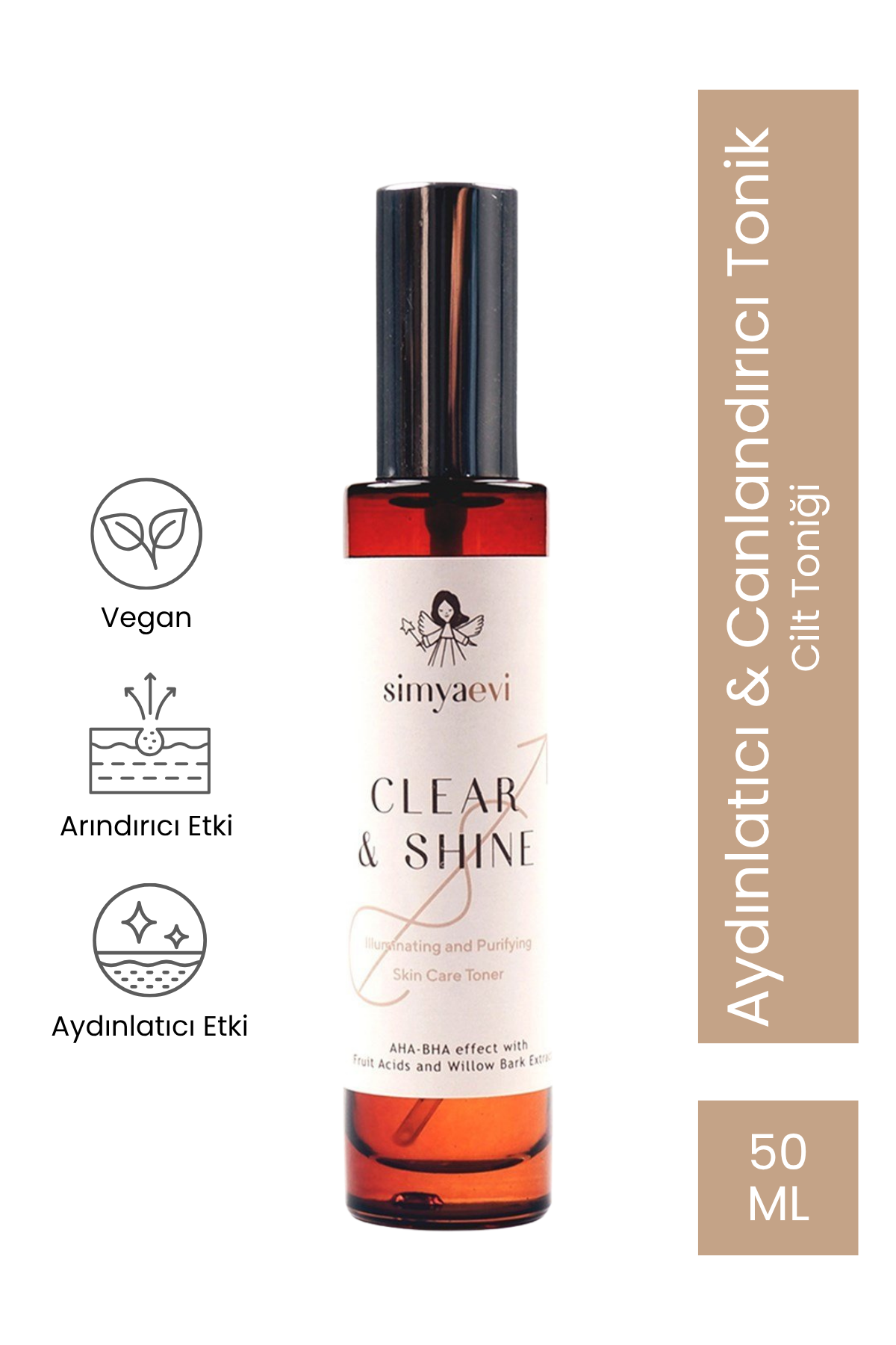 Clear&Shine Aydınlatıcı ve Canlandırıcı Tonik - Simya Evi - Cilt Bakımı