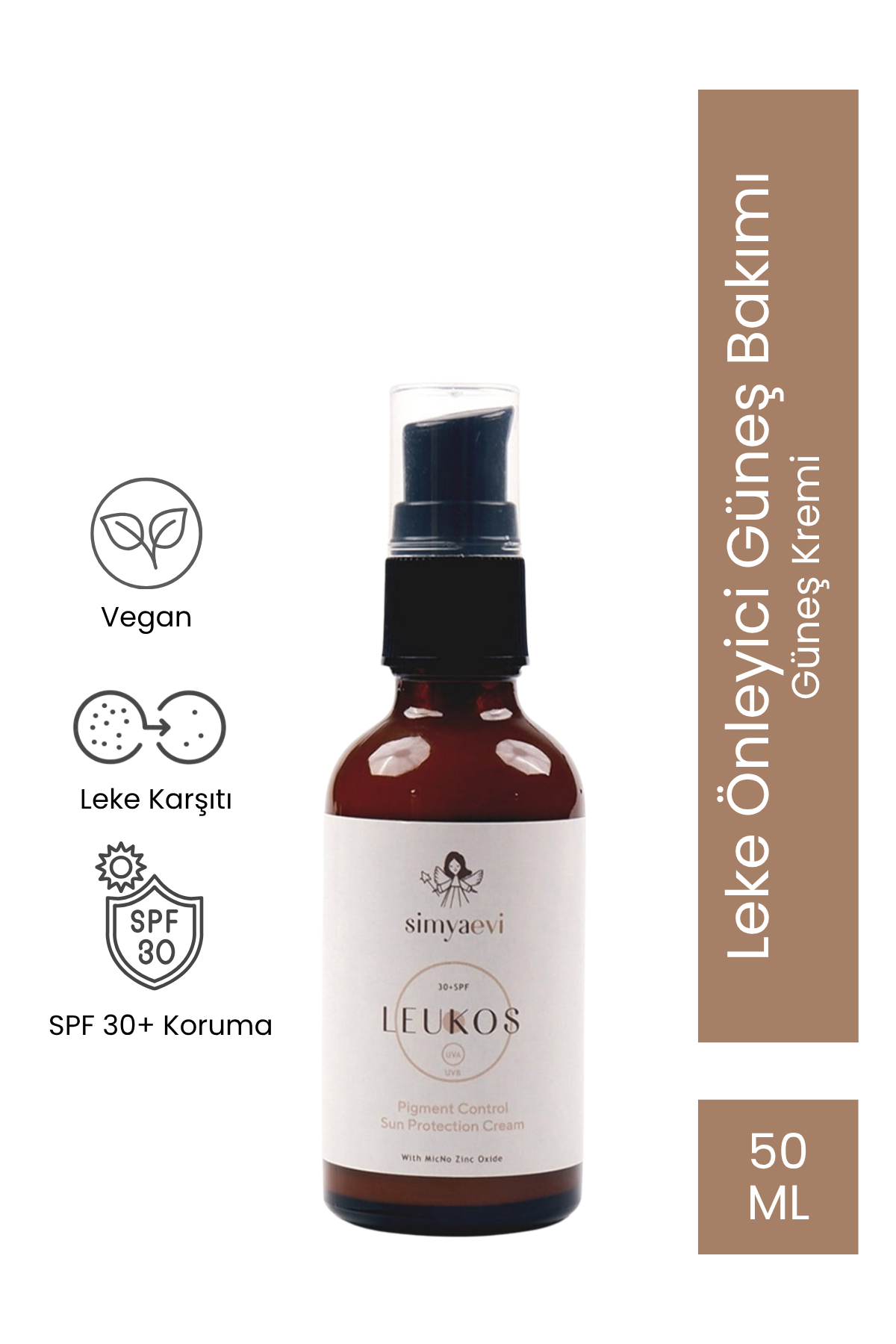 Leukos Lekeli Ciltler İçin Güneş Koruma Kremi - Simya Evi - Cilt Bakımı