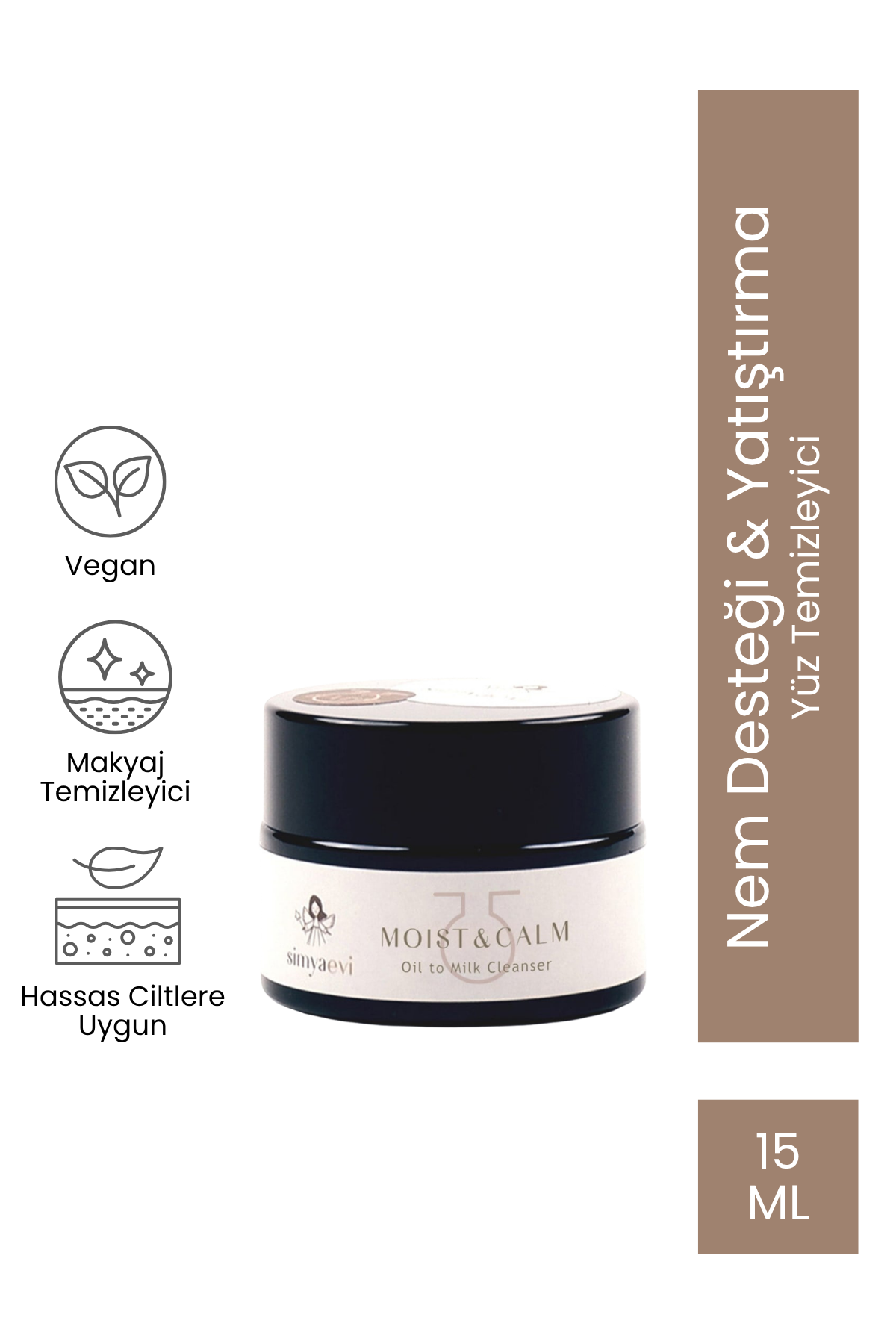 Moist & Calm Yağdan Süte Temizleyici (15 ML) - Simya Evi - Cilt Bakımı