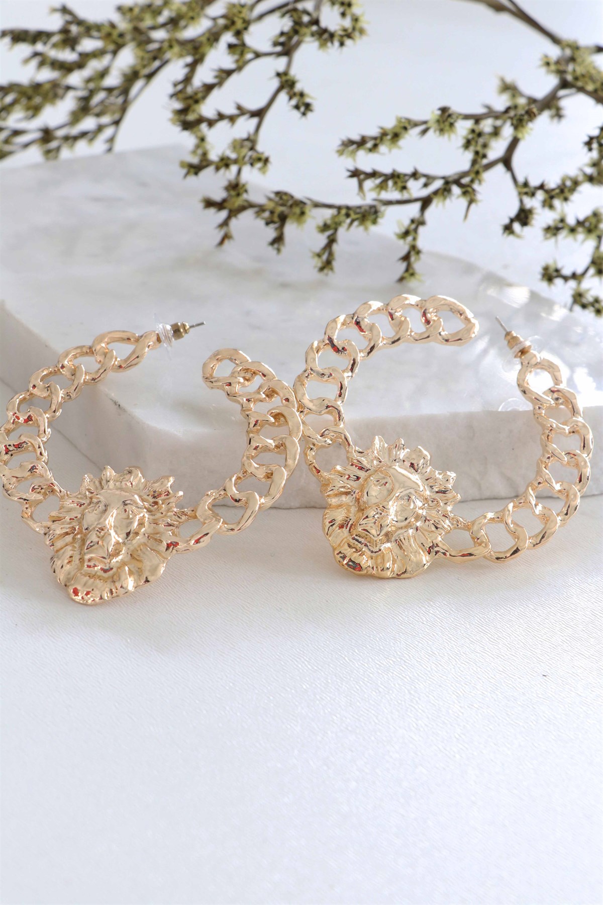  Halka Kaplan Tasarım Küpe