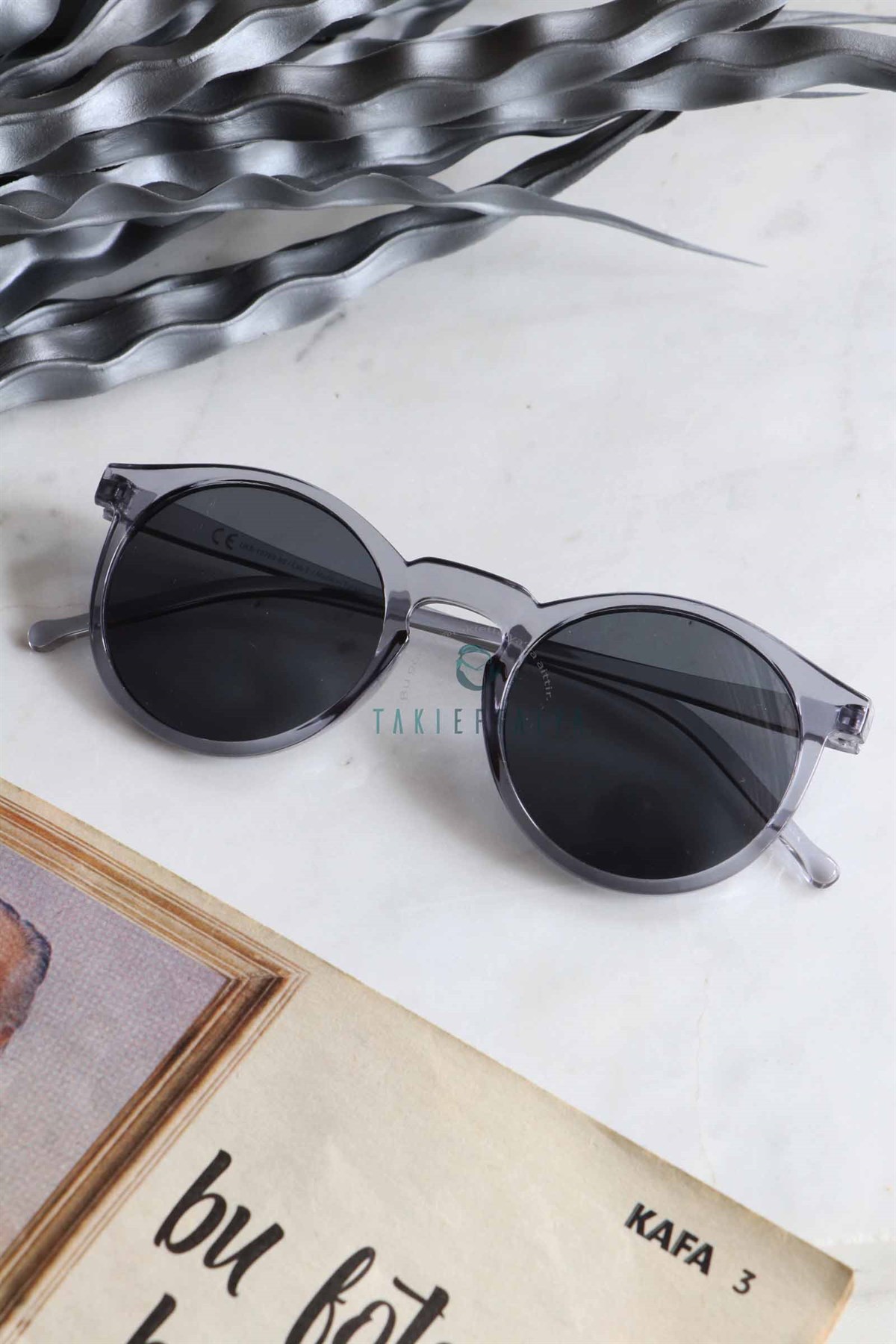Unisex Oval Style Grey Güneş Gözlüğü