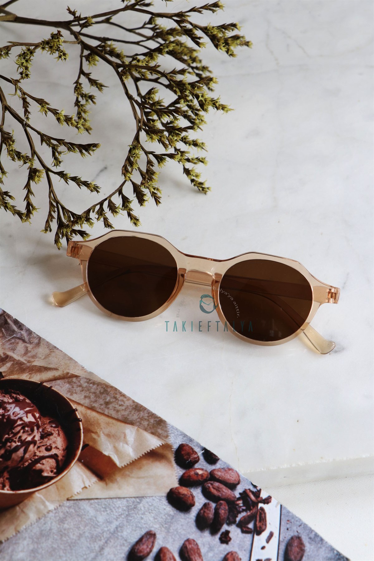  Unisex Vintage Style Şeffaf Güneş Gözlüğü