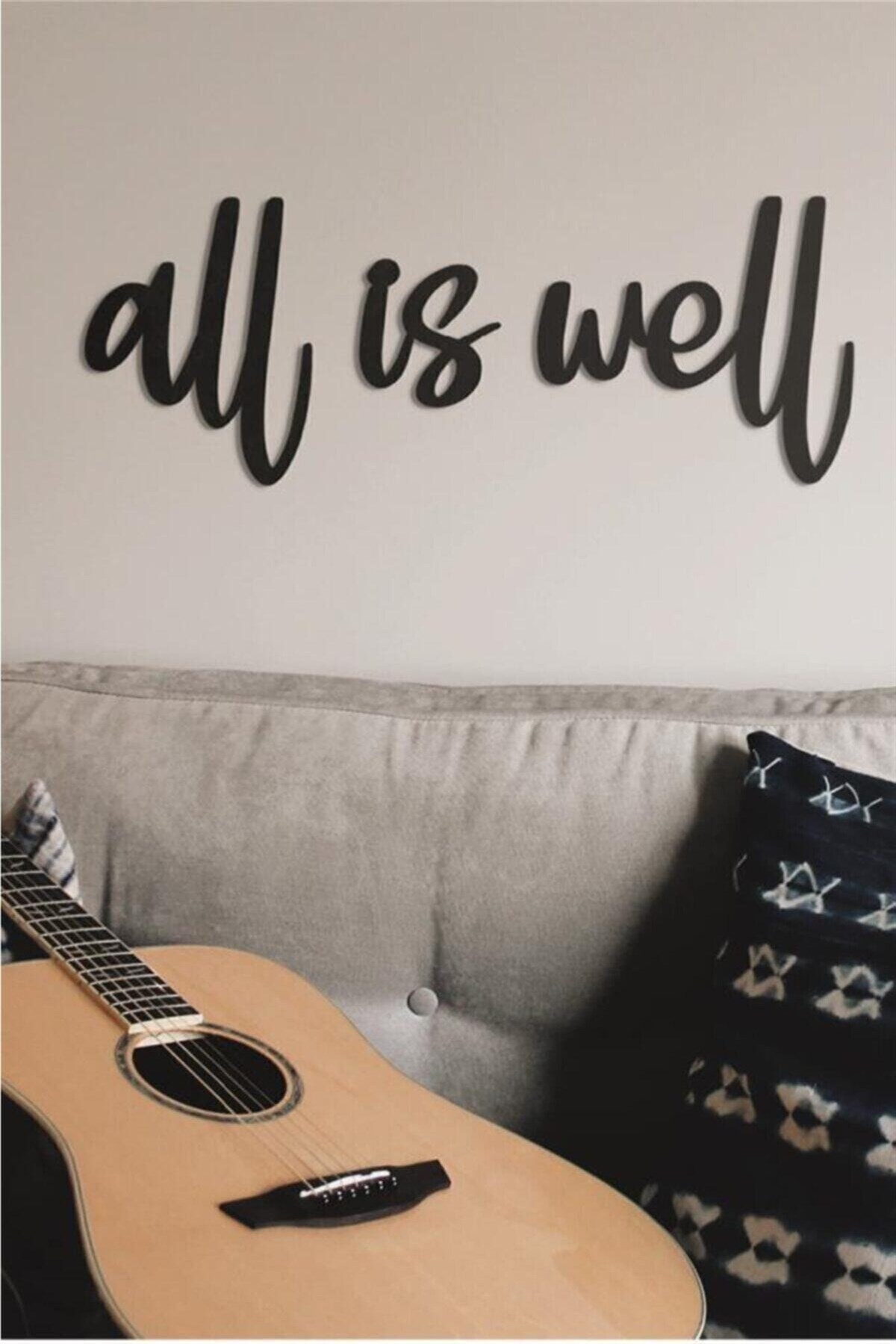 All Is Well Duvar Yazısı Ahşap Duvar Tablosu