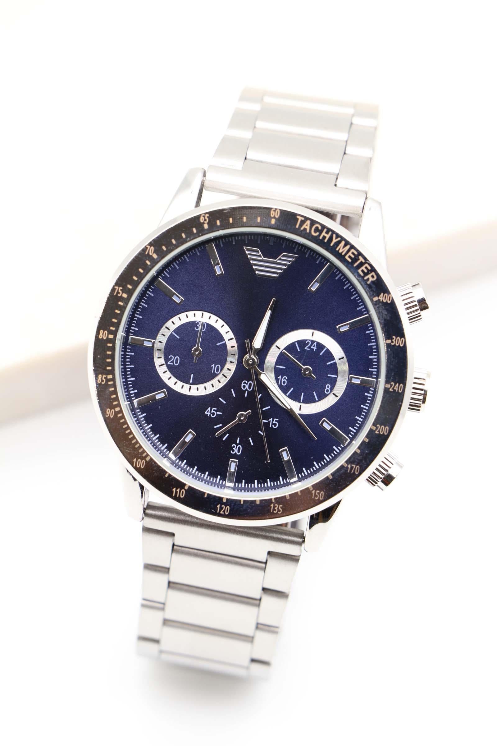 Armani Silver&Blue Metal Erkek Kol Saati