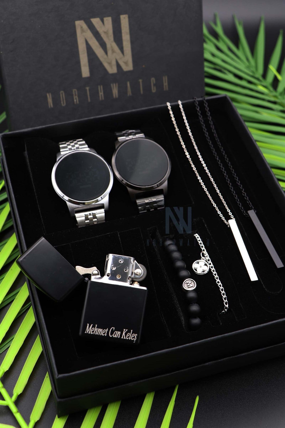 Çift Saat, Kolye, Bileklik Set