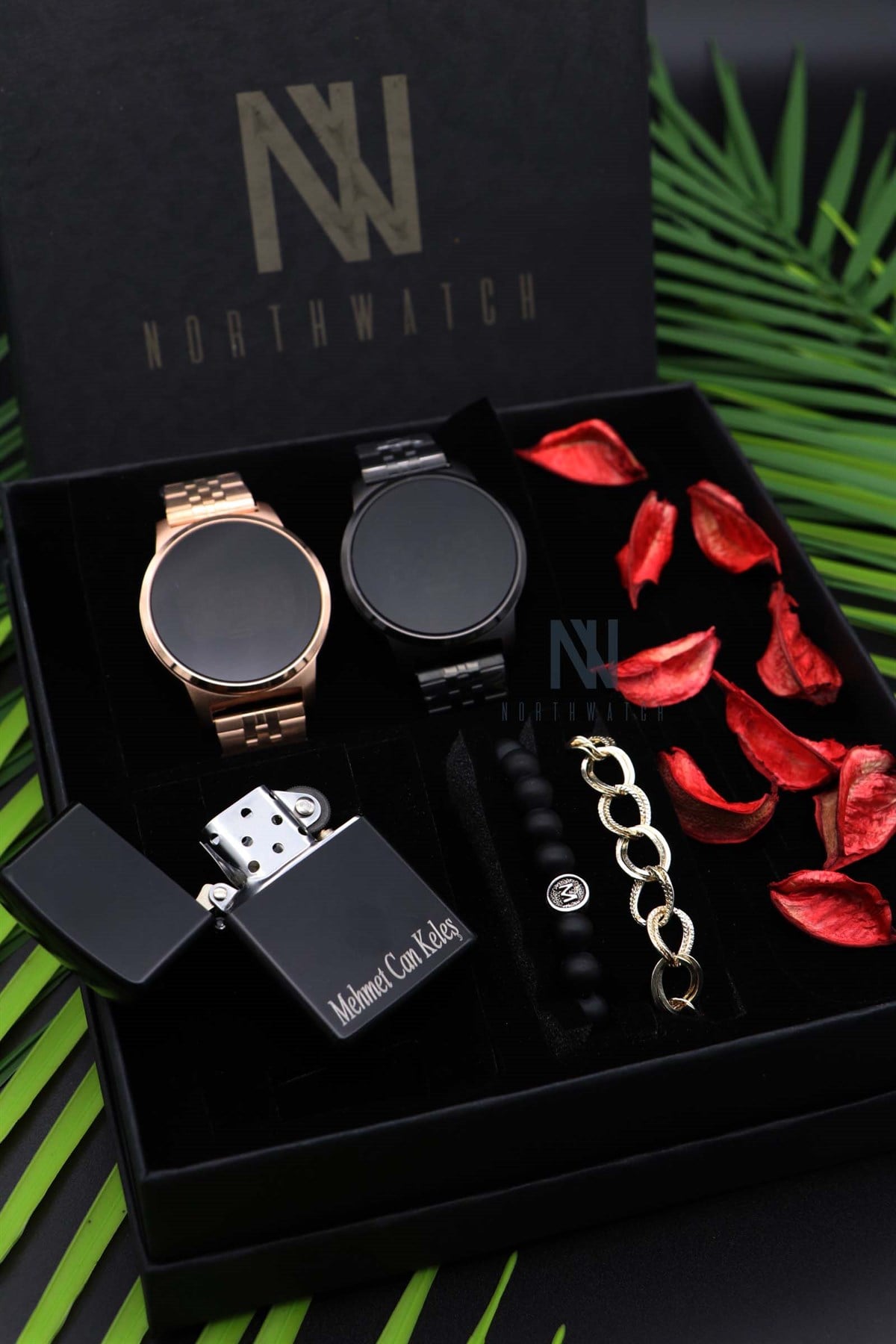 Çift Saat, Kolye, Bileklik Set