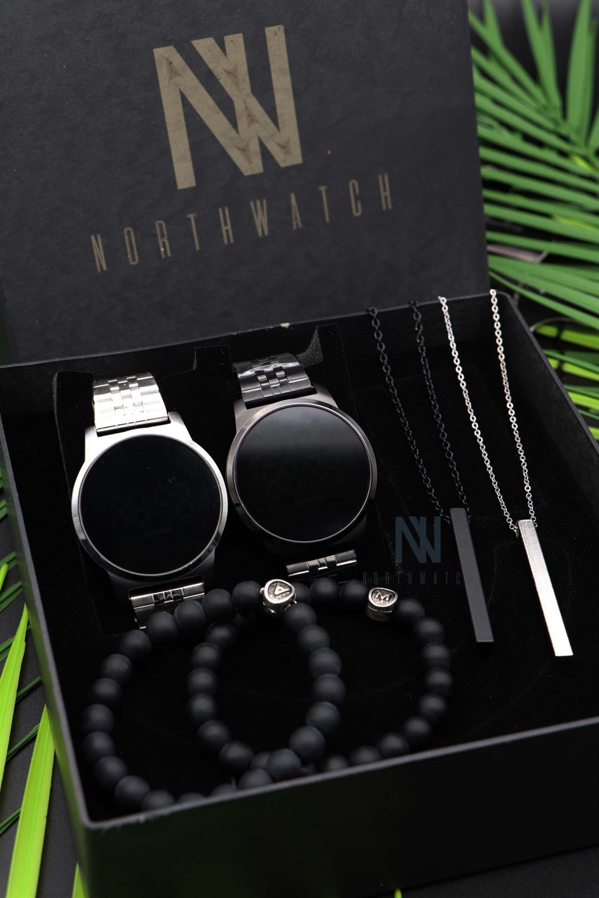 Çift Saat, Kolye, Bileklik Set