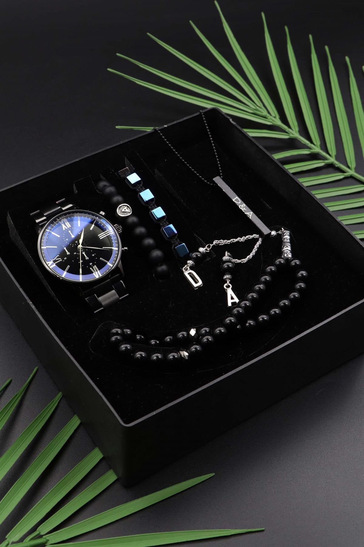 Erkek Kol Saati ve Aksesuar Seti