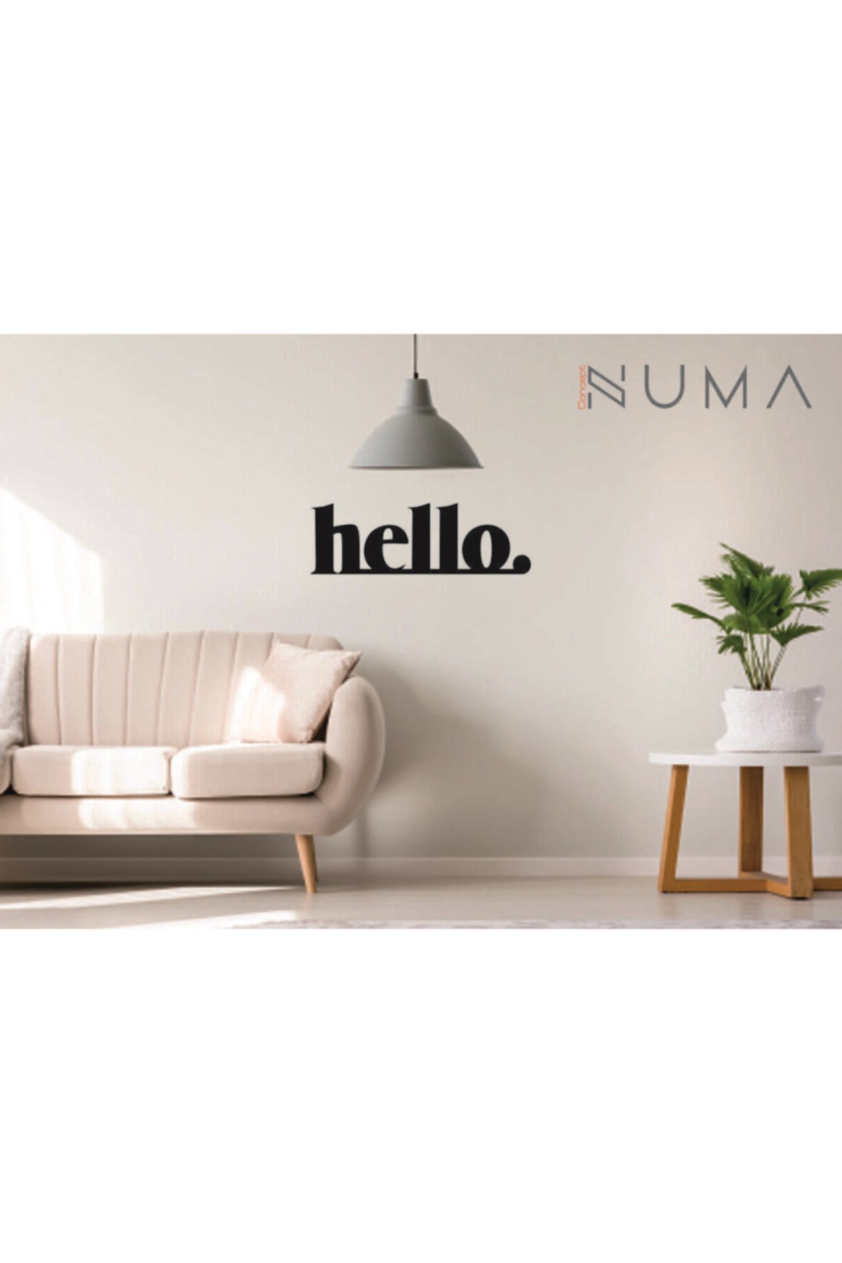 Hello Ahşap Duvar Yazısı