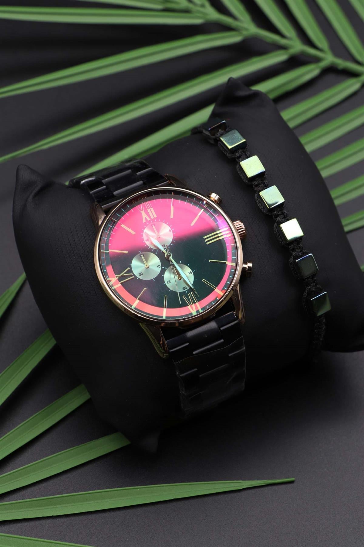 Photochromic Renkli Cam Rose Kasa Metal Erkek Kol Saati