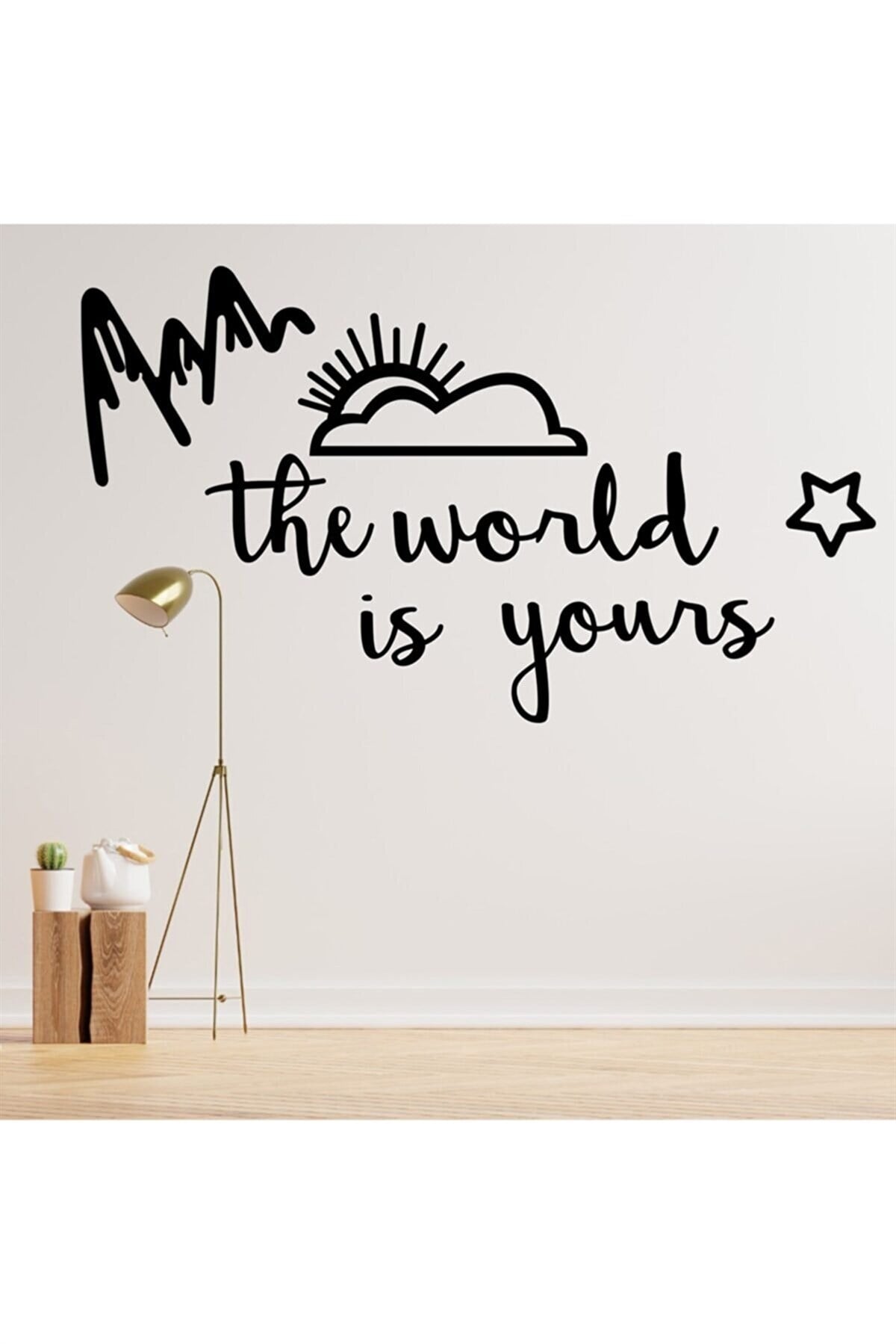 The World Is Yours Ahşap Duvar Süsü -