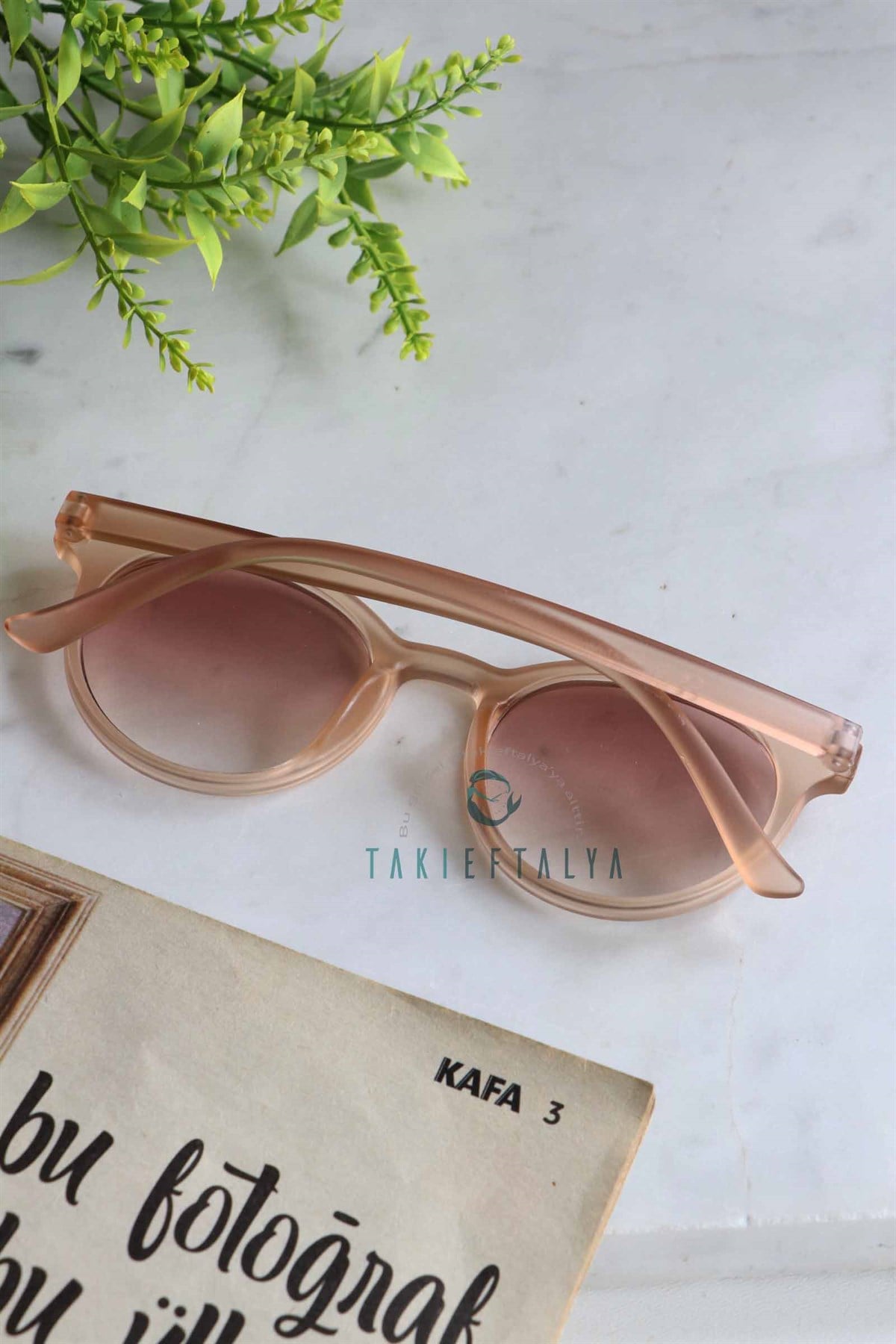Unisex Oval Style Bal rengi Güneş Gözlüğü