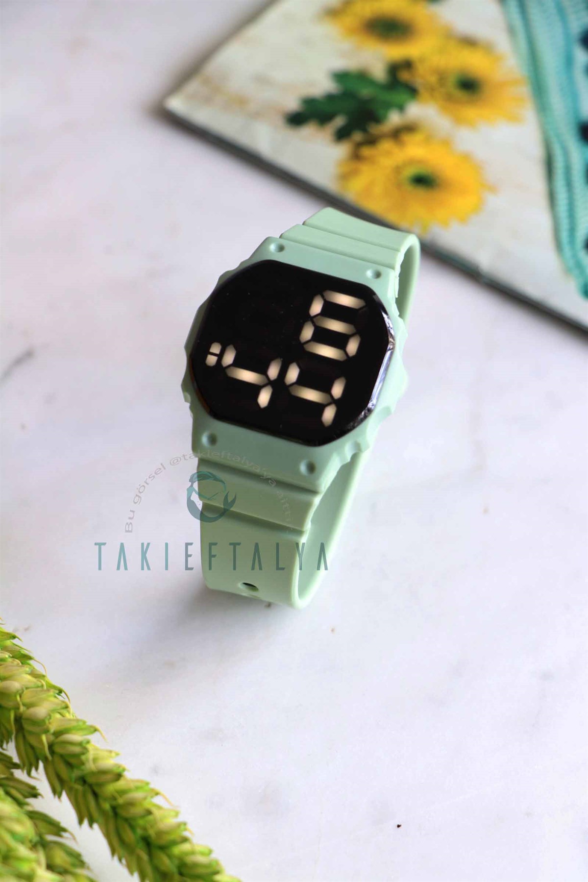 Unisex Watc6 Seri Dokunmatik Su Yeşili Kol Saati
