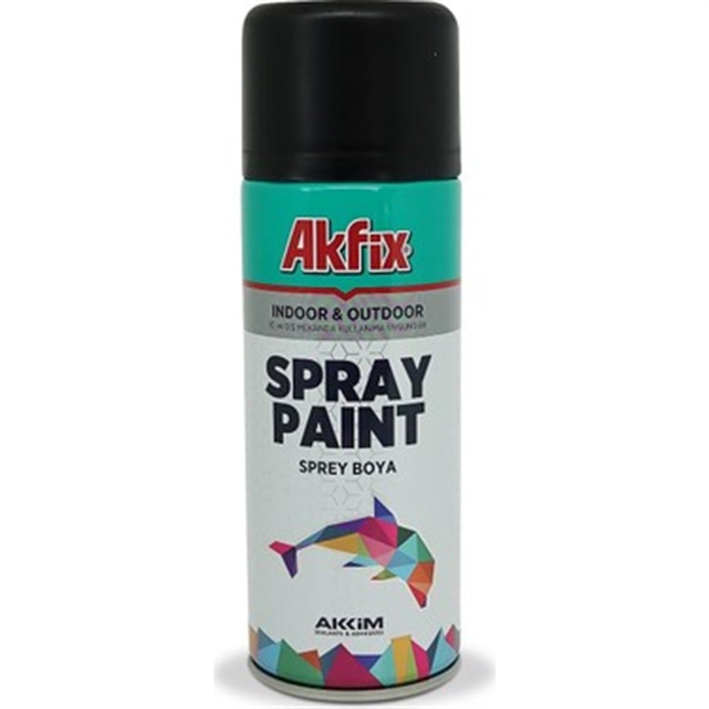 AKFİX SPREY PARLAK MAT SİYAH 400 ML