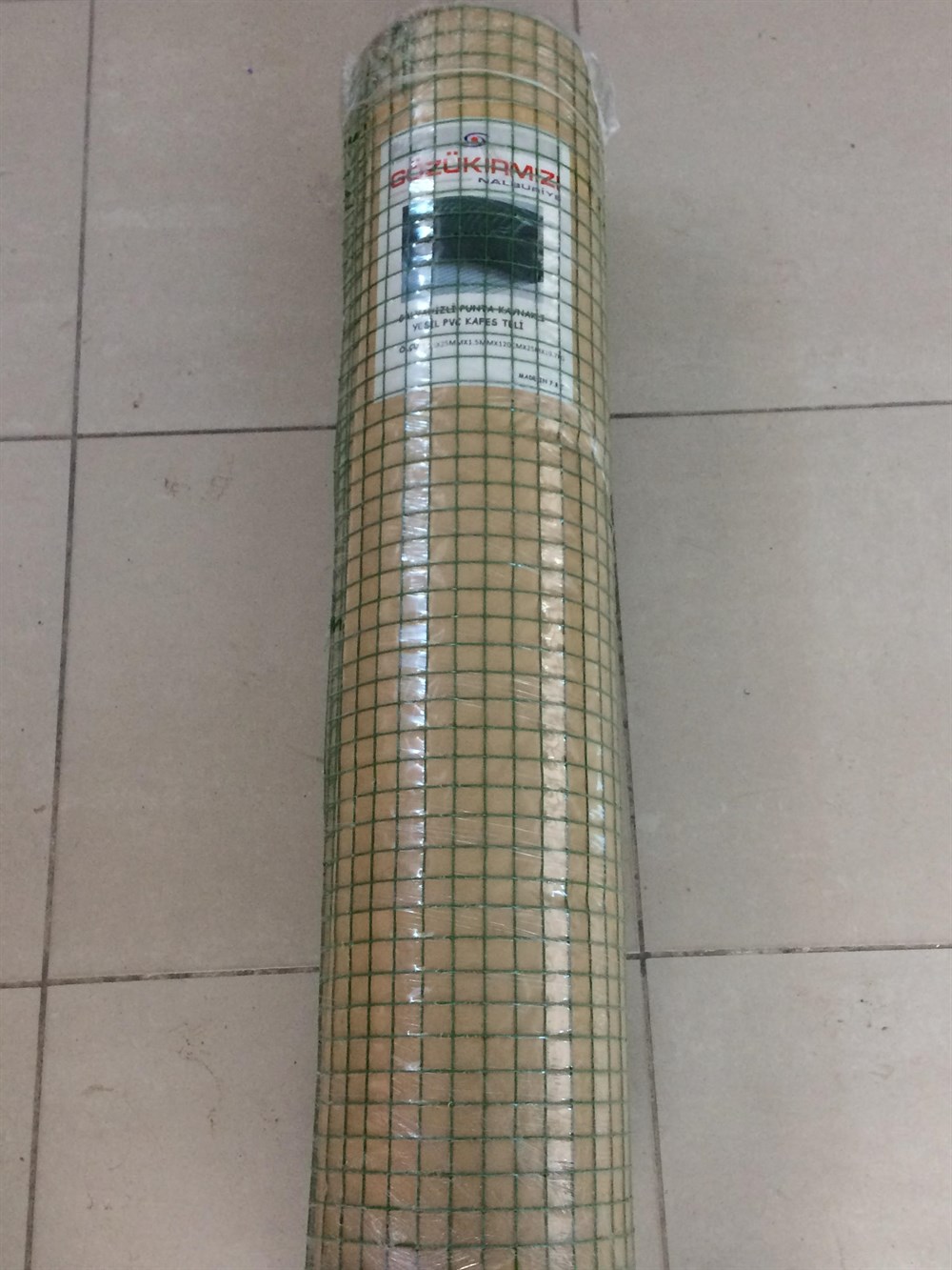 GÖZÜKIRMIZI NALBURİYE GALVANİZLİ KAYNAKLI YEŞİL PVC KÜMES TELİ 120 CM