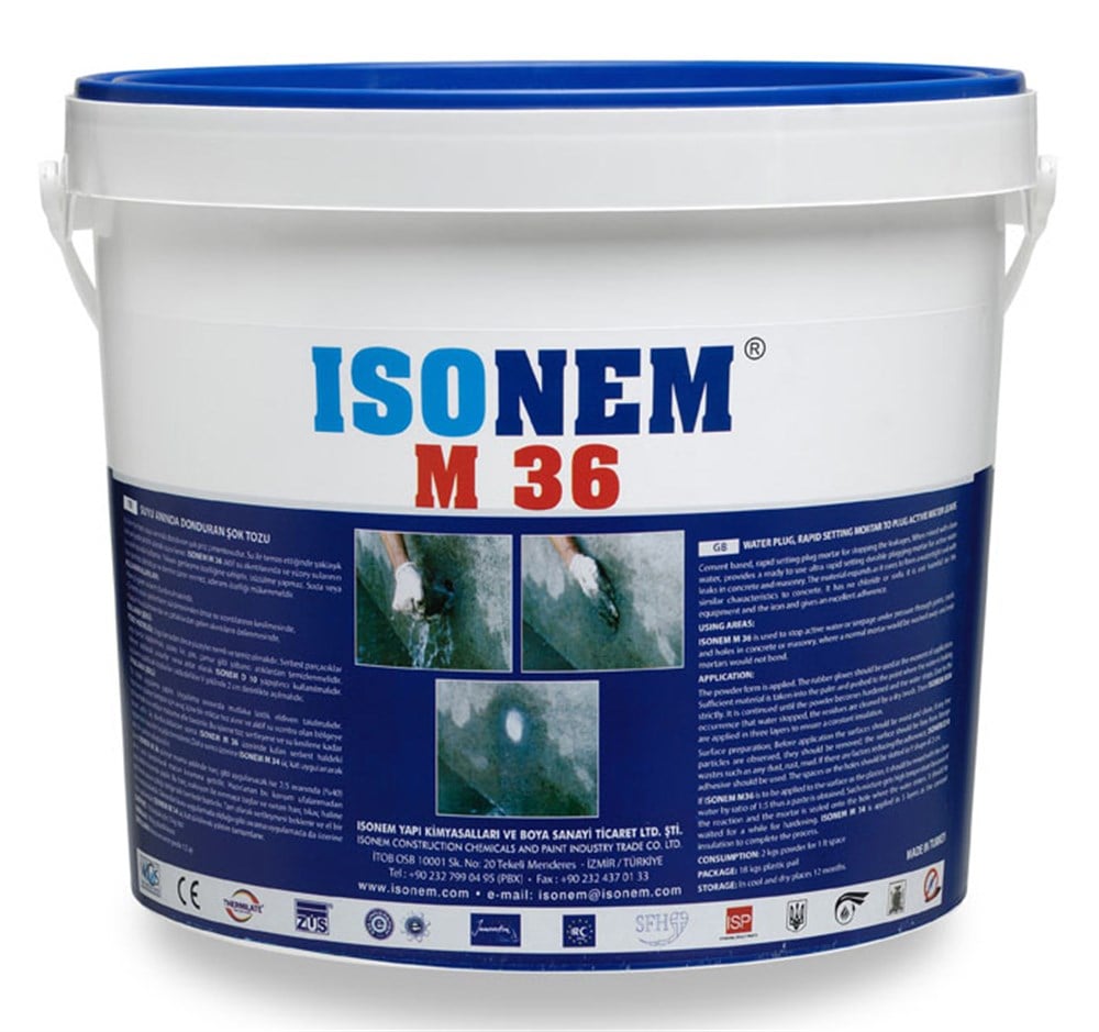 İsonem M 36 Şok Su Durdurma Tozu 10 KG
