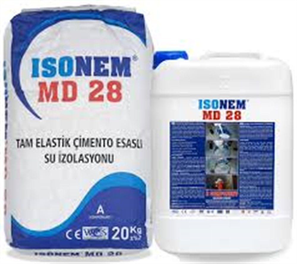 İsonem MD 28 Tam Elastik Çimento Esaslı Su İzolasyonu 30 kg