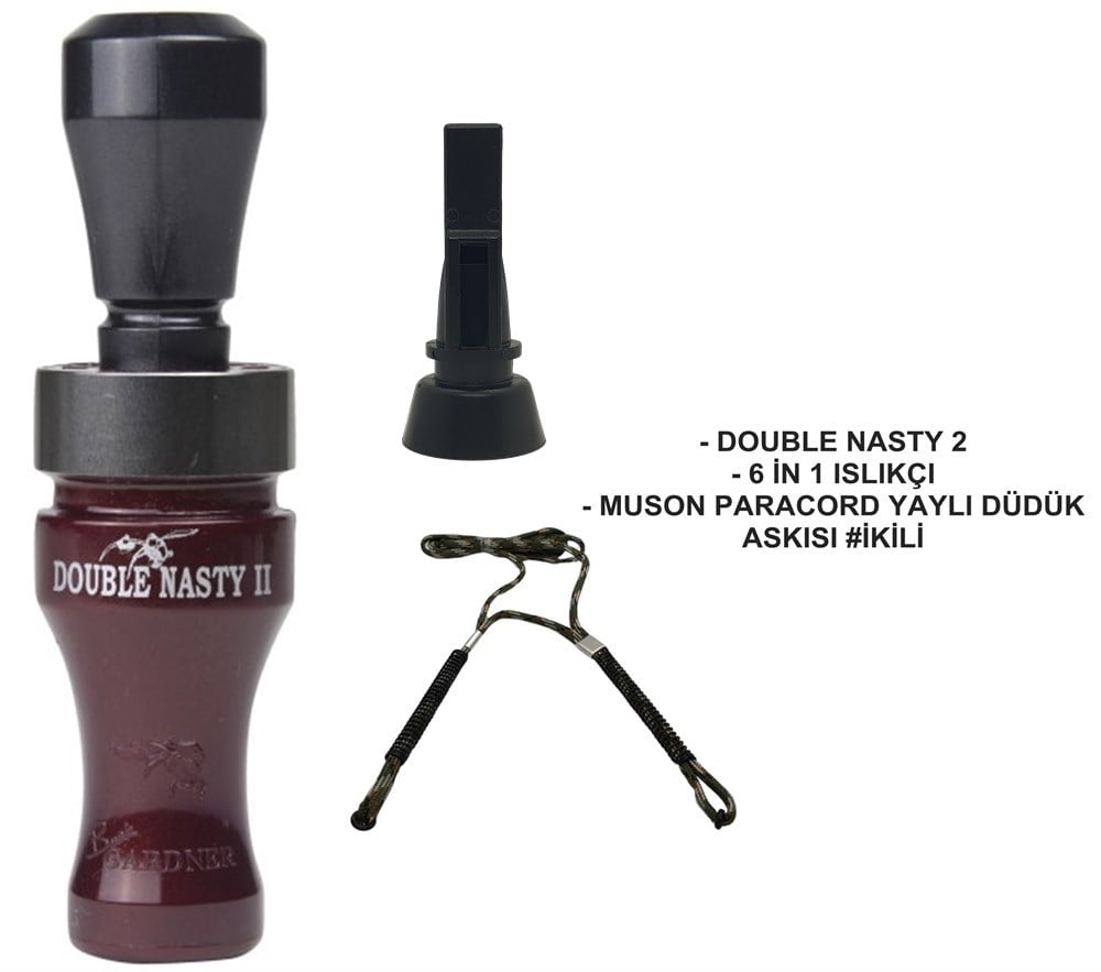 Buck Gardner Nasty 2 Yaylı Askılı Düdük Seti 6#Cherry B.