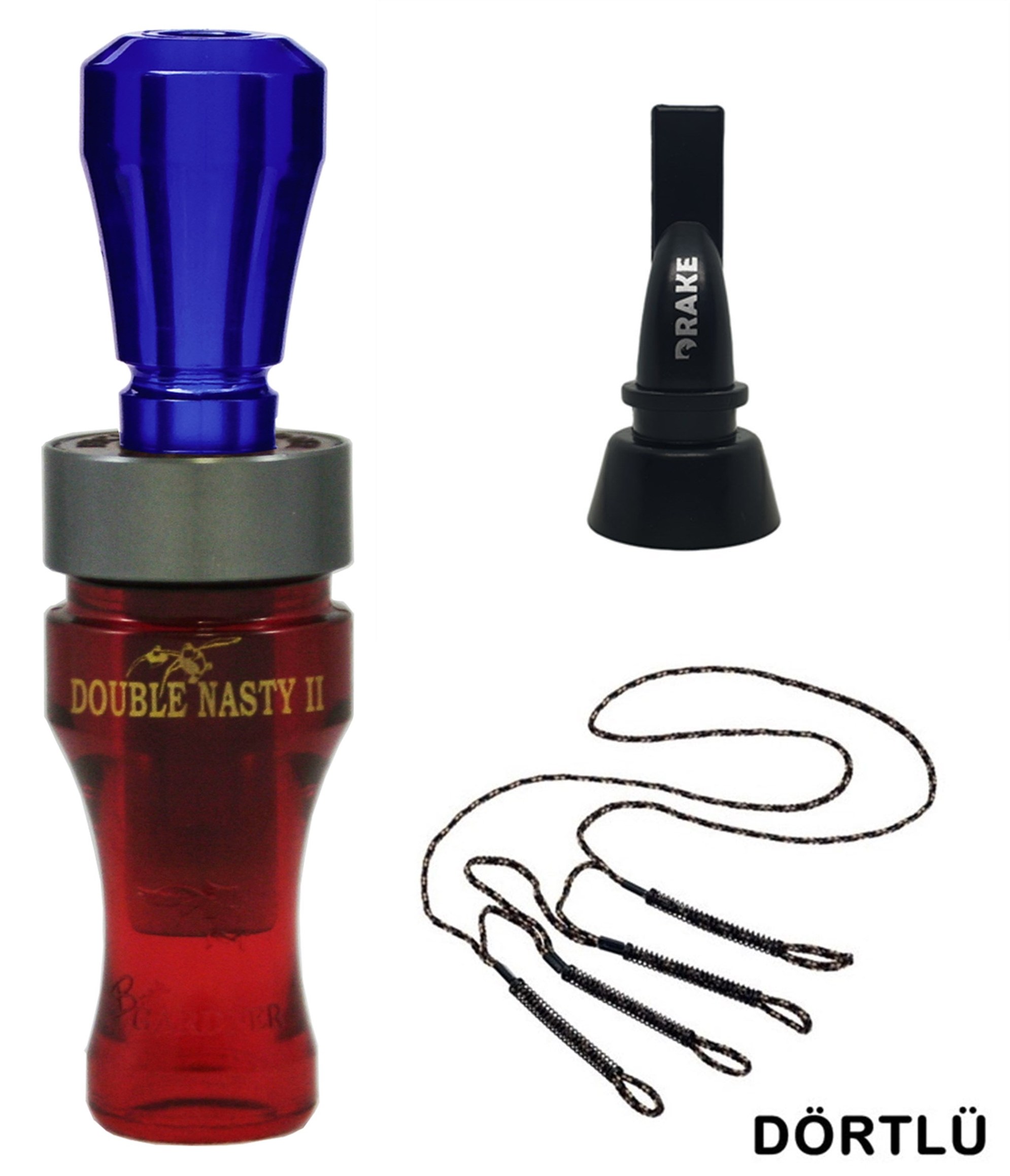 Buck Gardner Nasty 2 Yaylı Askılı Düdük Seti 4#Red Blue Dogadayim.com