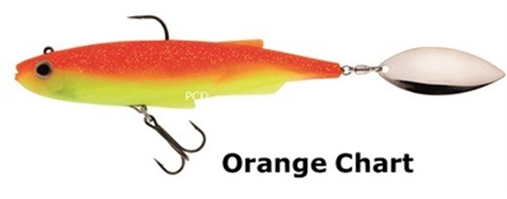 DAİWA SPİNTAİL SHAD SİLİKON YEM # ORANGE CHART 10 CM / 24 GR