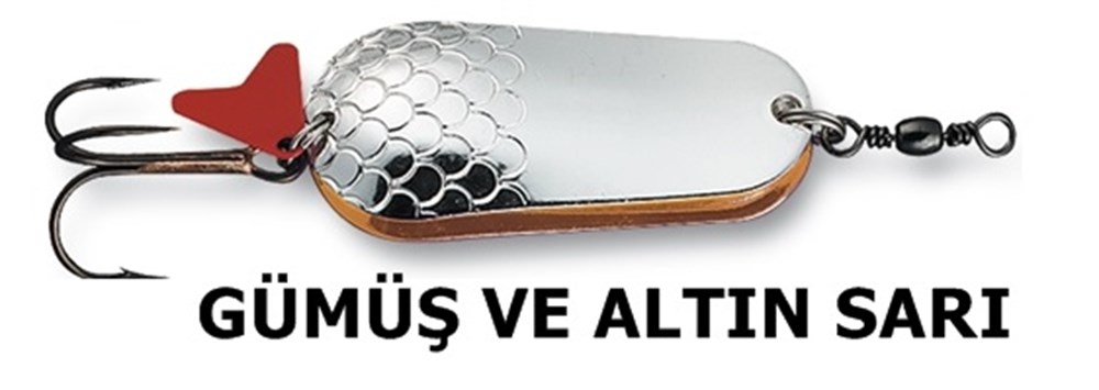 DAM EFFZETT FZ TWİN KAŞIK GÜMÜŞ VE ALTIN SARI 45 MM - 16 GR