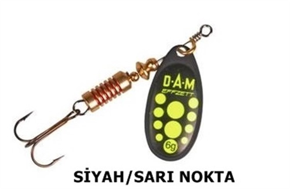 DAM EFFZETT STANDART RENKLİ DÖNER KAŞIK SİYAH - SARI NOKTA NO:1